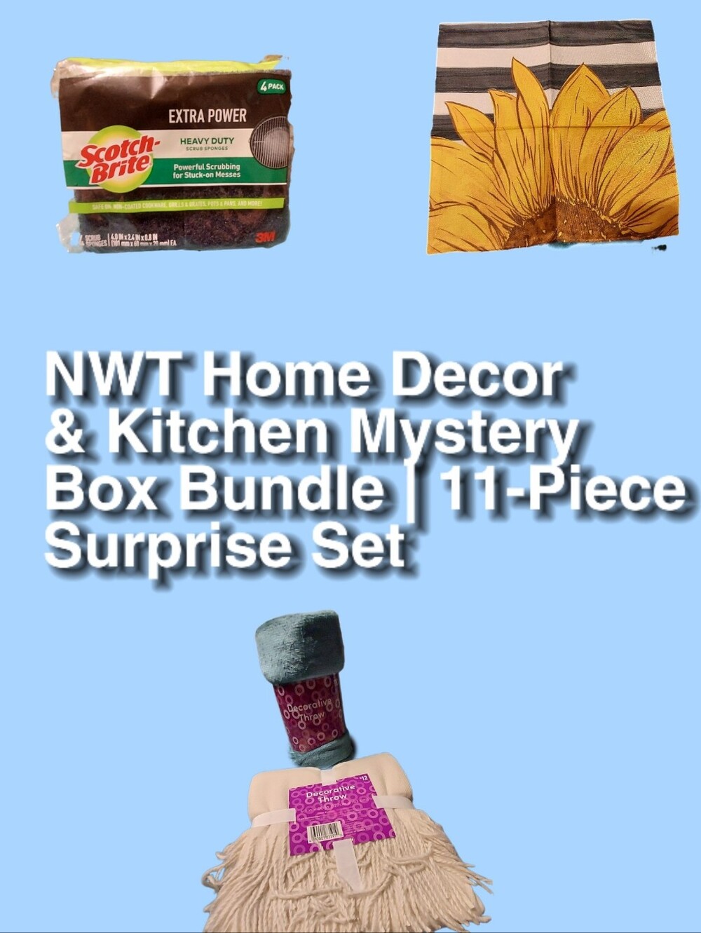 NWT Home Decor & Kitchen Mystery Box Bundle | 11-Piece Surprise Set